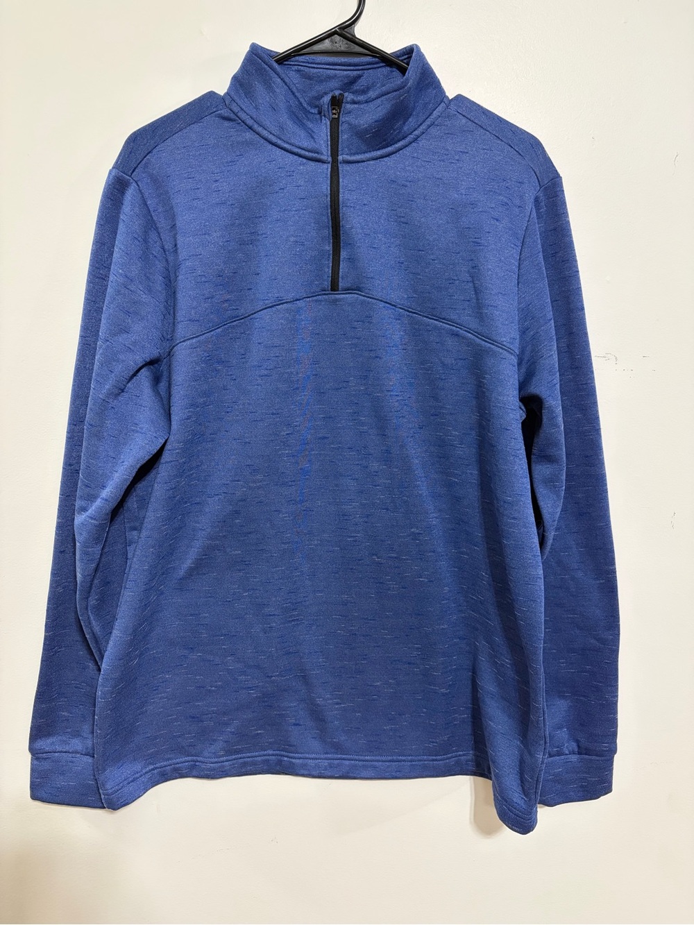 Men's Quarter-Zip Pullover Sweater in Royal Blue